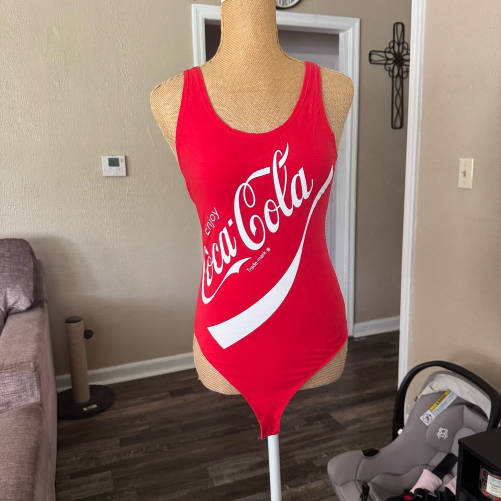 Coca-Cola Red Graphic Scoop Neck Tank
